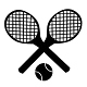Tennis court construction and repair icon
